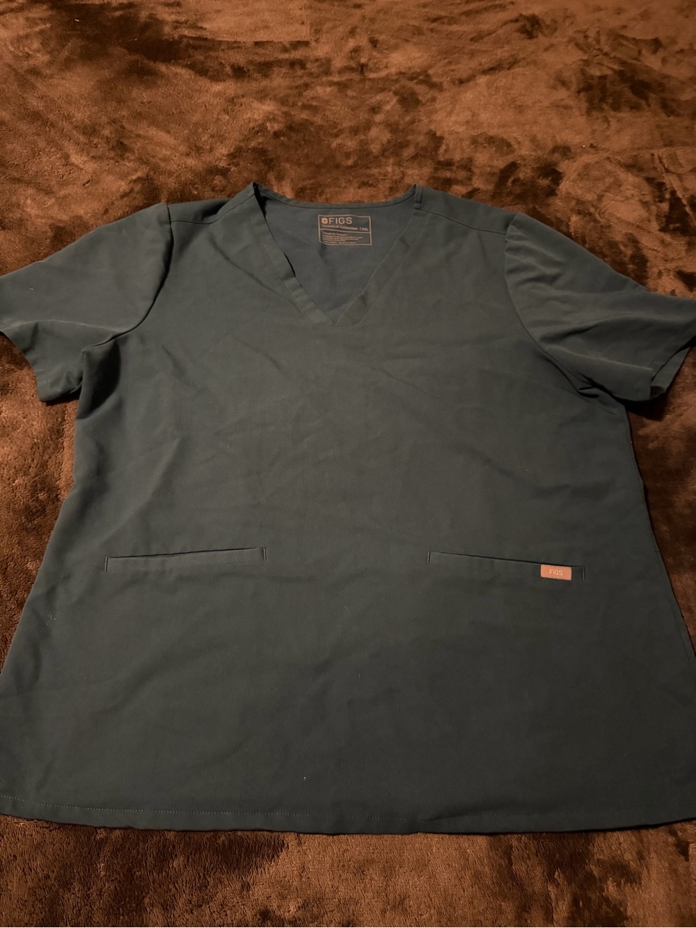 FIGS Women’s Dark Teal V-Neck Scrub Top